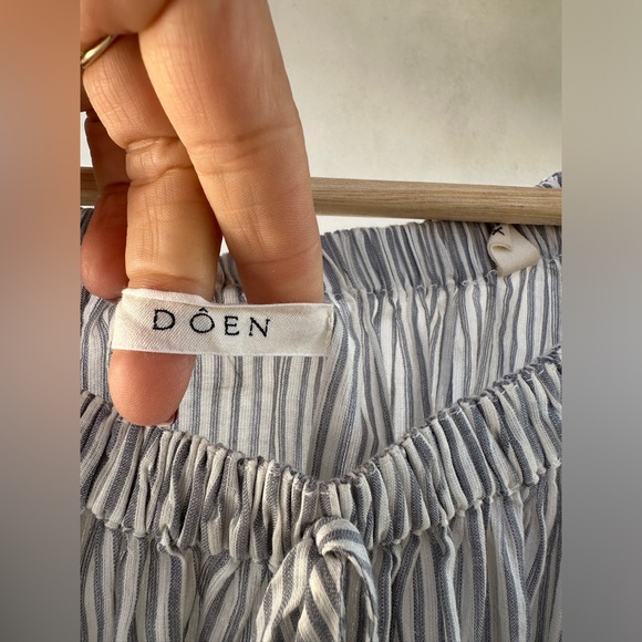 DÔEN Sia Top - Savoie Stripe - blue & white striped top - size xs - new wo tags - Picture 9 of 9